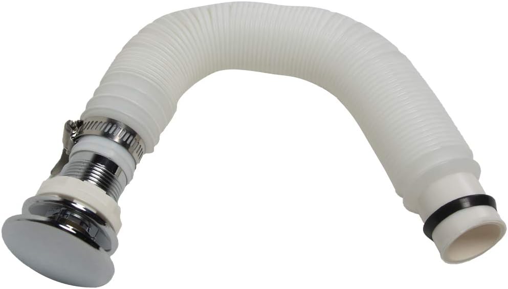 Drain Assembly Overflow Pipe for Shampoo Bowl, Pedicure Spa, Sink Replacement Part for Salon, Barber Shop Spa