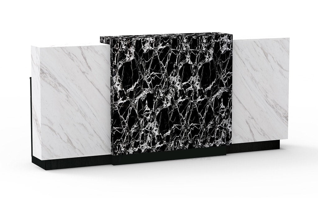 Luxury Nail Station Salon Reception Desk Black & White Marble