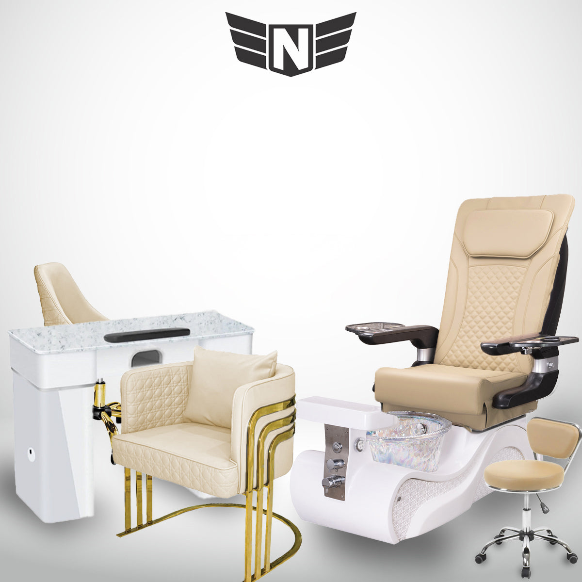 𝗛𝘆𝗱𝗿𝗮 𝗣𝗲𝗱𝗶𝗰𝘂𝗿𝗲 𝗦𝗽𝗮 𝗖𝗵𝗮𝗶𝗿 𝗪𝗵𝗶𝘁𝗲 𝗣𝗲𝗮𝗿𝗹