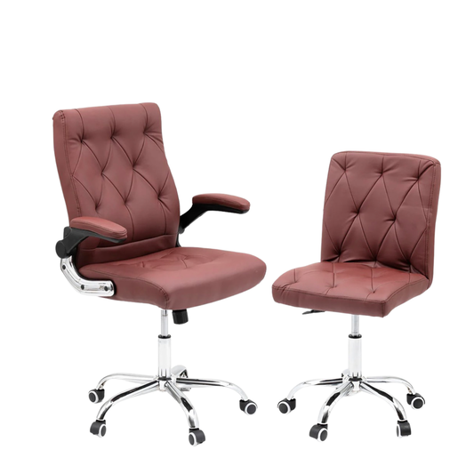 CUSTOMER AND TECHNICIAN CHAIR LIFT UP BURGUNDY