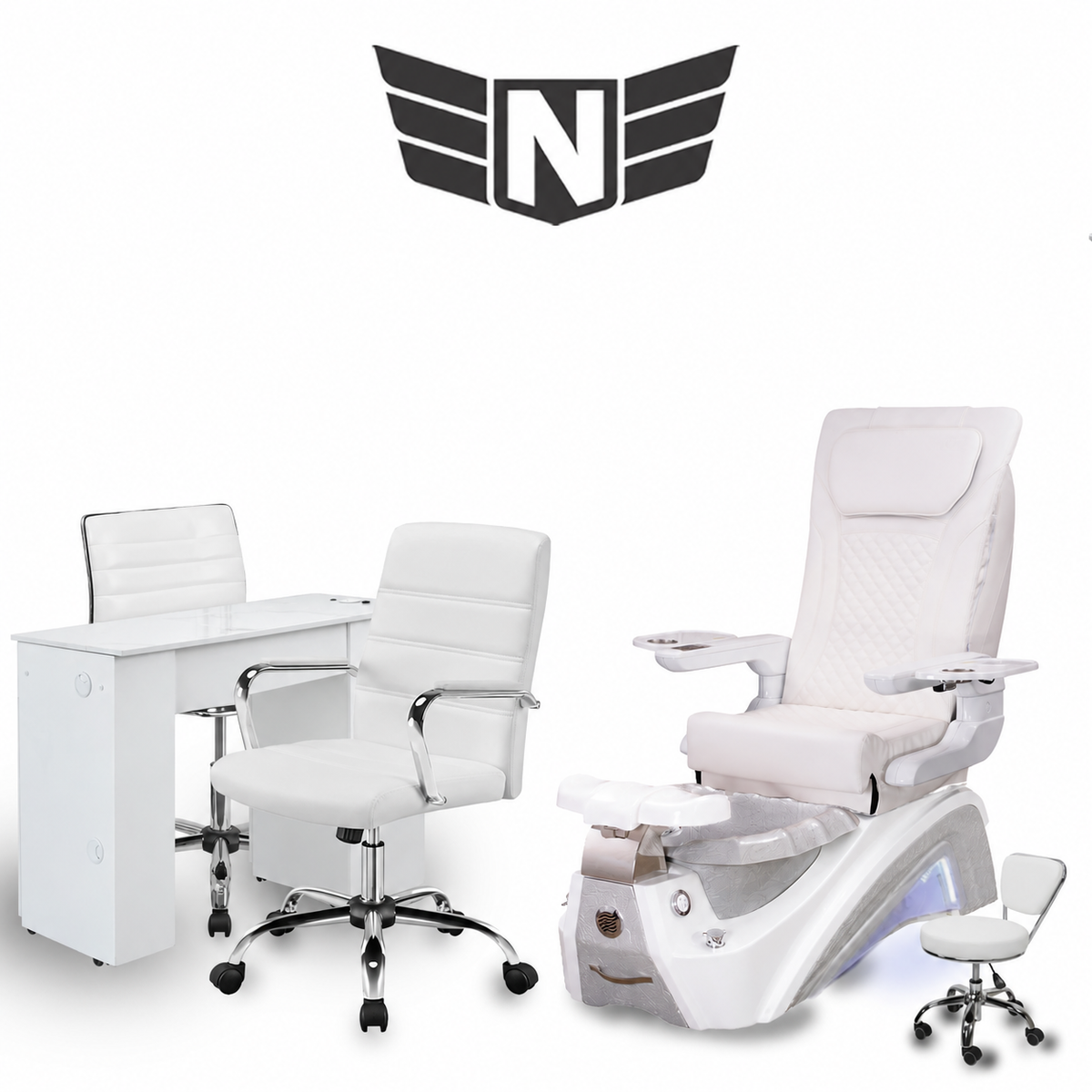 𝗩𝗲𝗻𝘂𝘀 𝗦𝗽𝗮 𝗣𝗲𝗱𝗶𝗰𝘂𝗿𝗲 𝗖𝗵𝗮𝗶𝗿 𝗪𝗵𝗶𝘁𝗲 𝗣𝗲𝗮𝗿𝗹