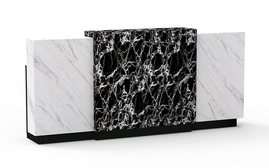Luxury Nail Station Salon Reception Desk Black & White Marble