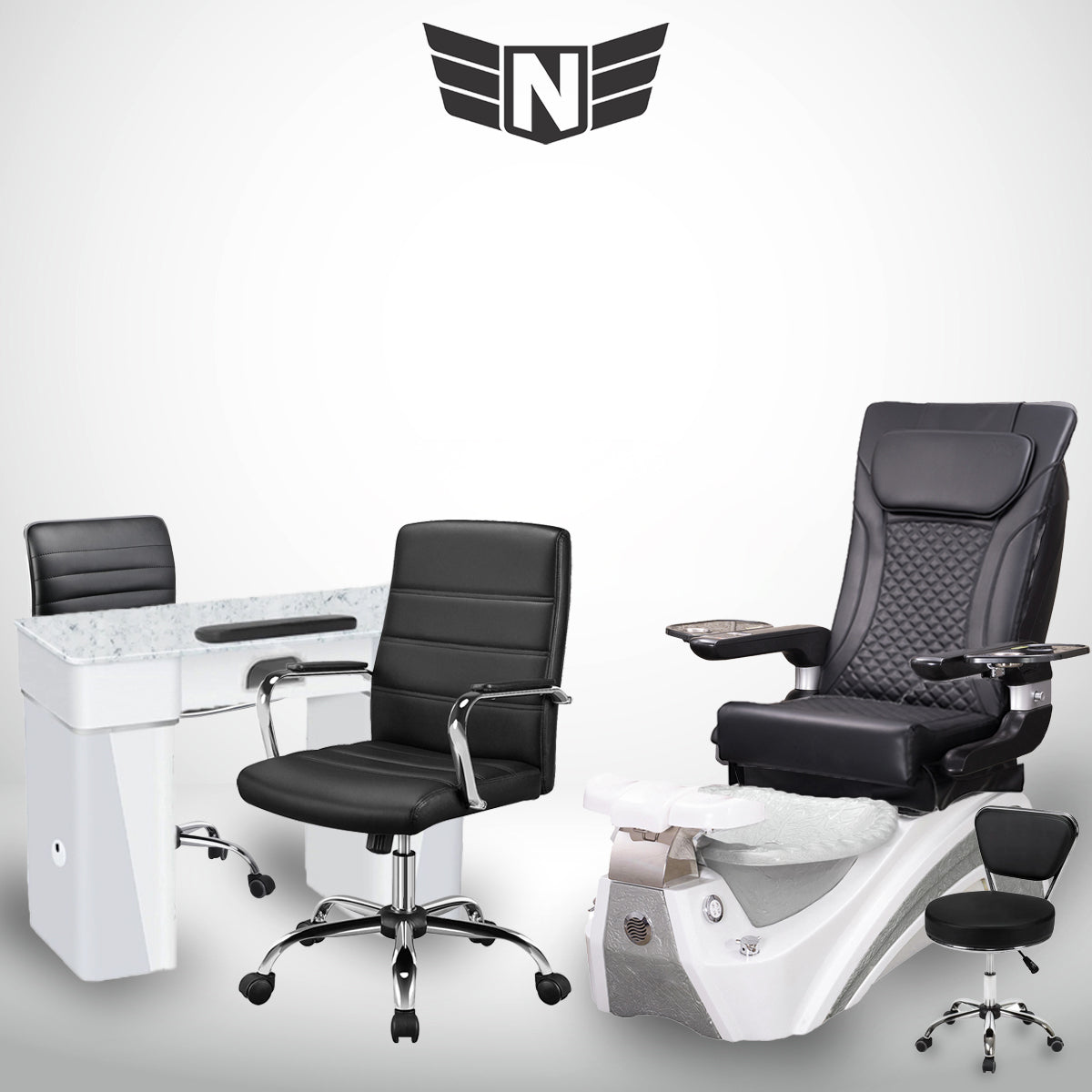 𝗩𝗲𝗻𝘂𝘀 𝗦𝗽𝗮 𝗣𝗲𝗱𝗶𝗰𝘂𝗿𝗲 𝗖𝗵𝗮𝗶𝗿 𝗪𝗵𝗶𝘁𝗲 𝗣𝗲𝗮𝗿𝗹