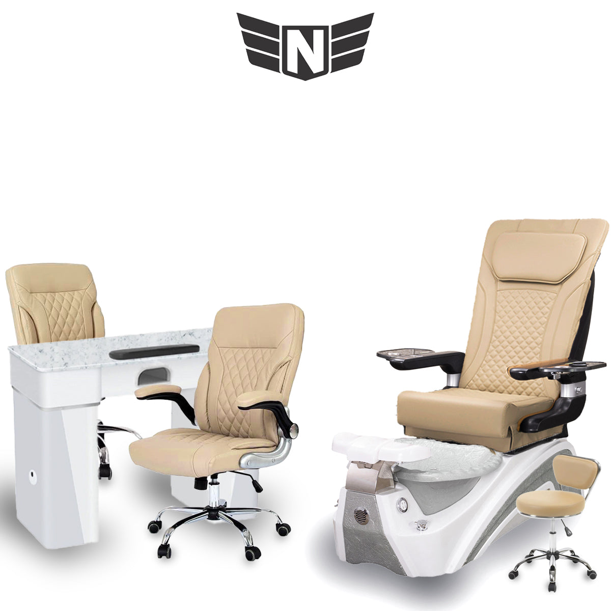 𝗩𝗲𝗻𝘂𝘀 𝗦𝗽𝗮 𝗣𝗲𝗱𝗶𝗰𝘂𝗿𝗲 𝗖𝗵𝗮𝗶𝗿 𝗪𝗵𝗶𝘁𝗲 𝗣𝗲𝗮𝗿𝗹