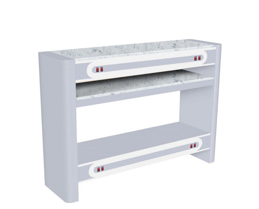 Cowboy Nail Dryer Station Marble Countertop White and Grey