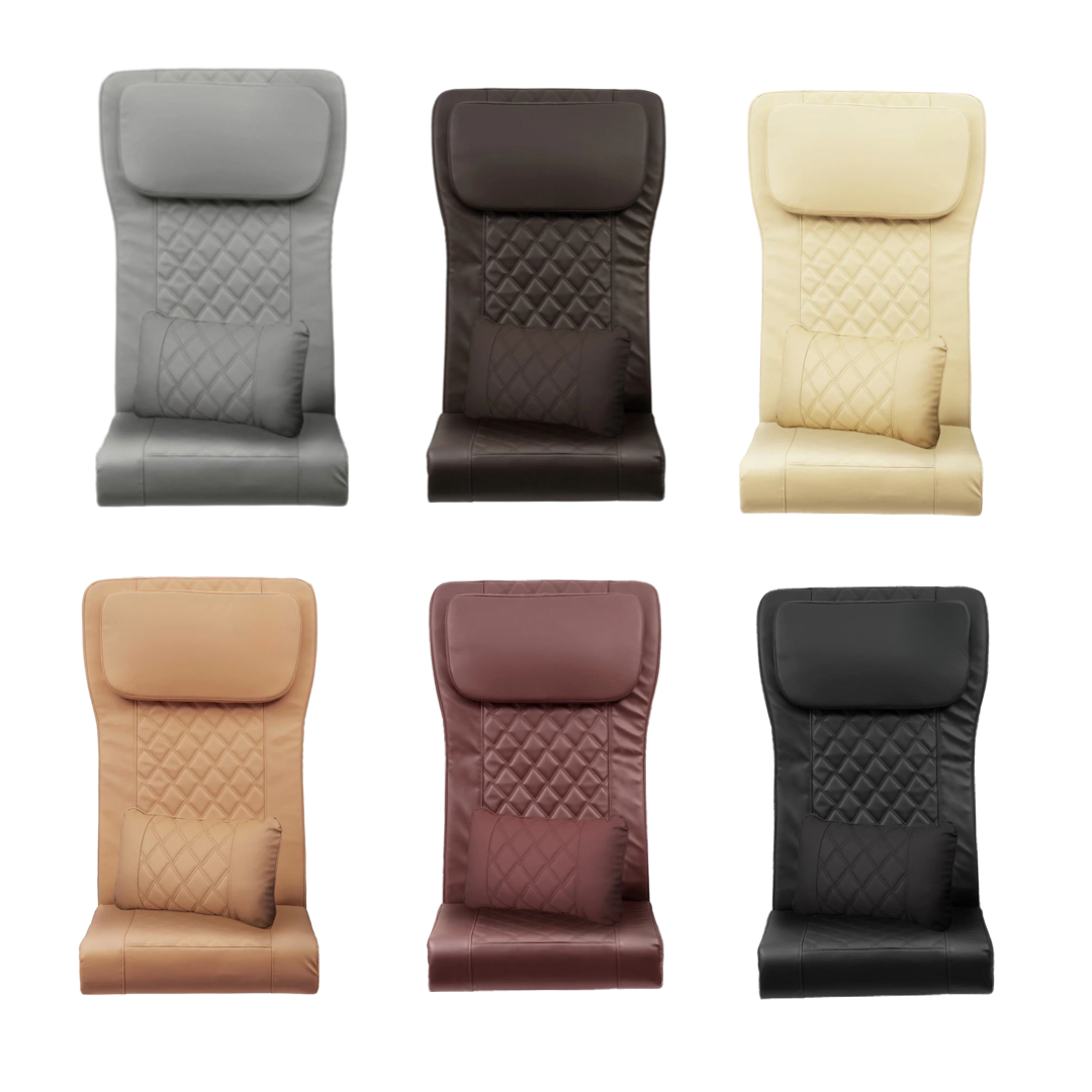 Leather Cover Pad Cushion Set  with Matching Color Pillow