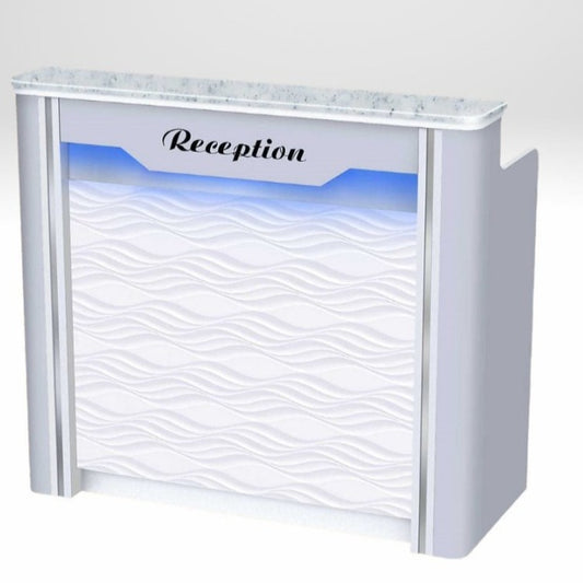 Nail Station Salon Reception Desk White and Grey CW_5