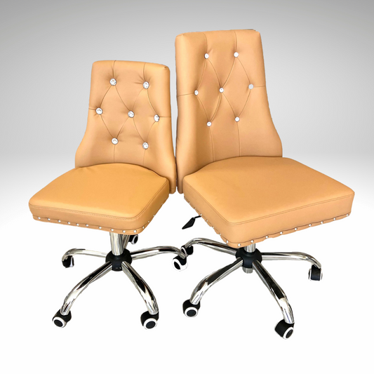 Customer & Technician Chair Combo - Cappuccino